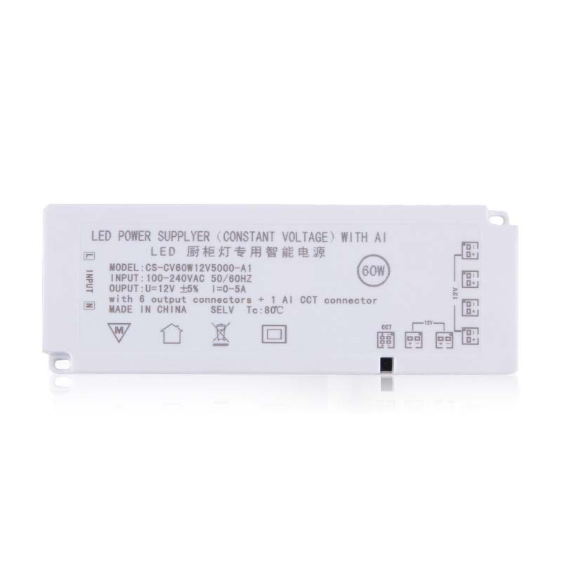 light and thin shell led driver 24W 36W 60w 12V constant voltage power supply for cabinet lighting